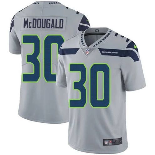 Men Seattle Seahawks 30 Bradley McDougald Nike Grey Vapor Limited NFL Jersey